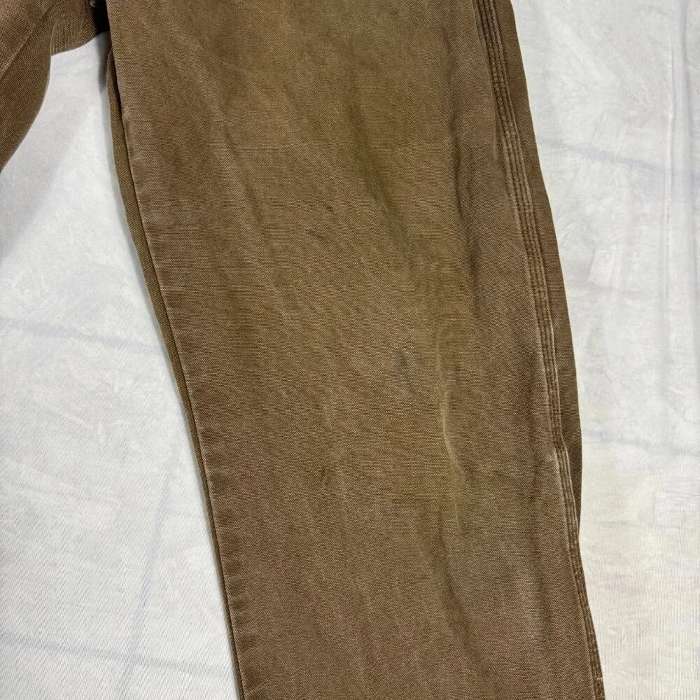 Dickies Men's Carpenter Duck Pants Brown Relaxed Fit Straight Leg Workwear 36x34 - Picture 7 of 12
